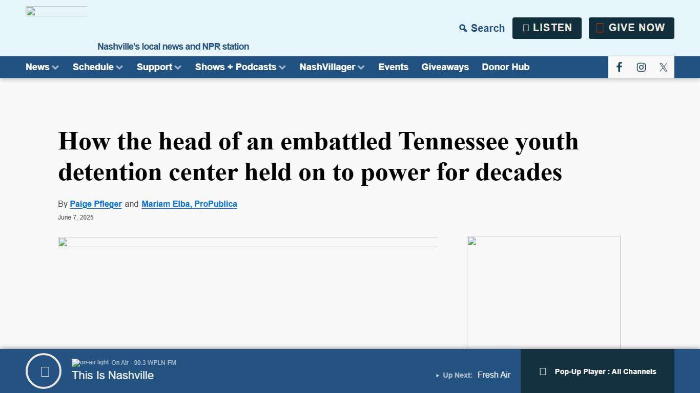 How the head of an embattled Tennessee youth detention center held on to power for decades WPLN News